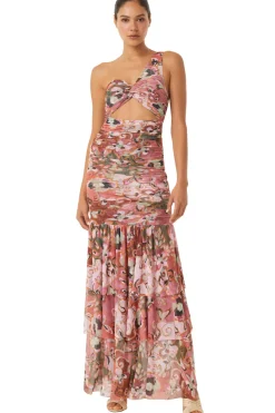 MISA Los Angeles ALETHEA DRESS> Honeymoon|Jersey & Mesh