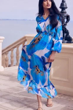 MISA Los Angeles AMATA DRESS> Wedding Guest|Long-sleeve
