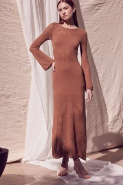 MISA Los Angeles ANU DRESS> Knit|Long-sleeve