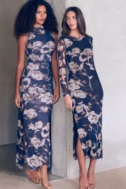 MISA Los Angeles ATHENA DRESS> Wedding Guest|Jersey & Mesh