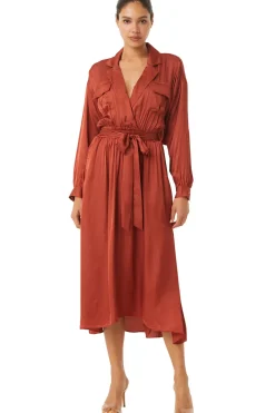 MISA Los Angeles BLAIR DRESS> Long-sleeve|Midi