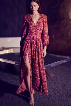 MISA Los Angeles IMELDA DRESS> Wedding Guest|Long-sleeve