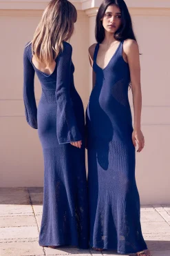 MISA Los Angeles IRENE DRESS> Knit|Long-sleeve