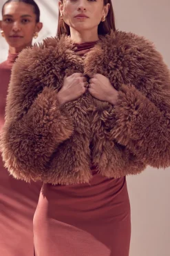 MISA Los Angeles JORDYN FAUX FUR JACKET> Jackets|Tops