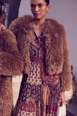 MISA Los Angeles JORDYN FAUX FUR JACKET> Jackets|Tops