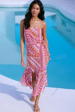 MISA Los Angeles MAYE DRESS> Wedding Guest|Midi
