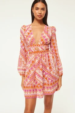MISA Los Angeles RANA DRESS> Wedding Guest|Long-sleeve