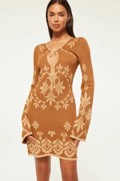 MISA Los Angeles SAHAR DRESS> Knit|Long-sleeve