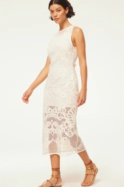 MISA Los Angeles SOFANDEH DRESS> Classic White|Midi